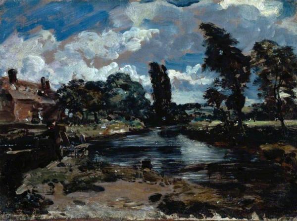 Flatford Mill From A Lock On The Stour by John Constable Oil Painting Reproductions
