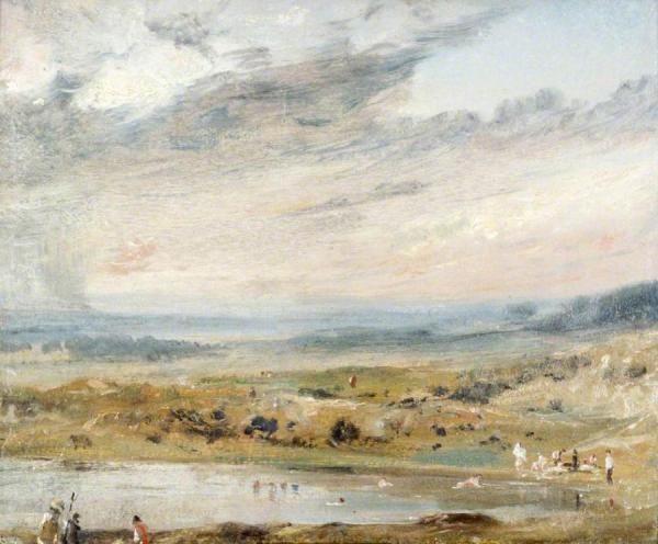 Hampstead Heath With Pond And Bathers by John Constable