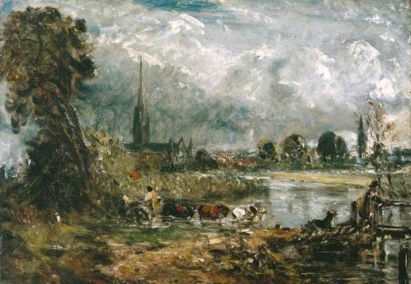 John Constable Salisbury Cathedral From The Meadows
