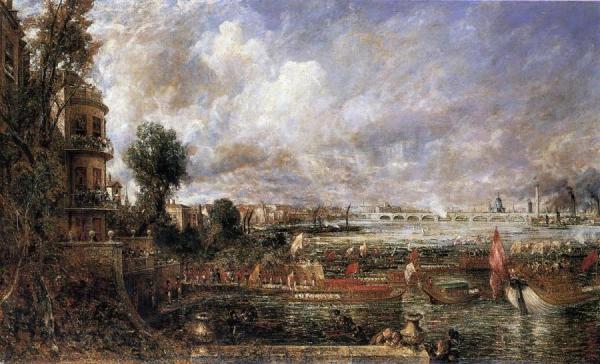 The Opening Of Waterloo Bridge Seen From Whitehall Stairs, June 18th 1817 by John Constable