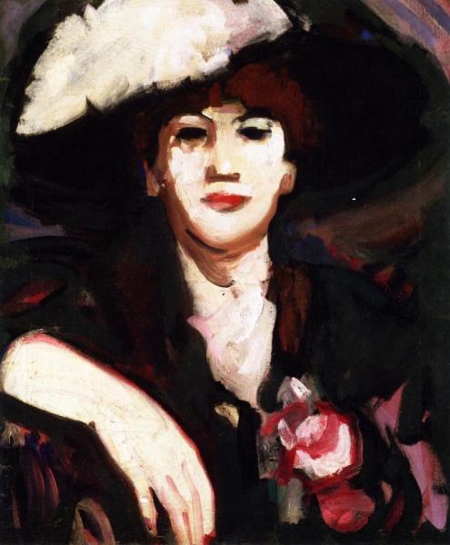 Anne Estelle Rice, Café D'harcourt by John Duncan Fergusson Oil Painting Reproductions