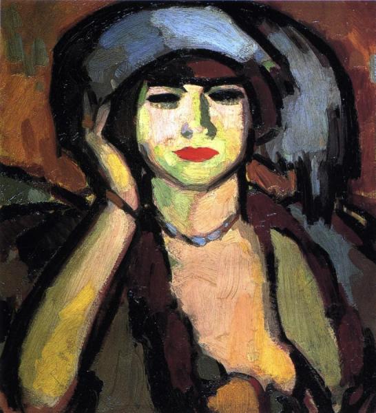 Blue Beads, Paris by John Duncan Fergusson