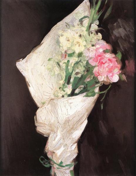 Pink Carnations And Narcissi by John Duncan Fergusson