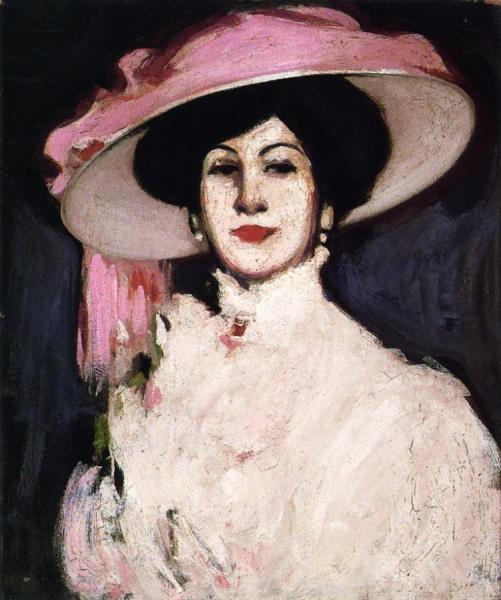 The Hat With The Pink Scarf by John Duncan Fergusson