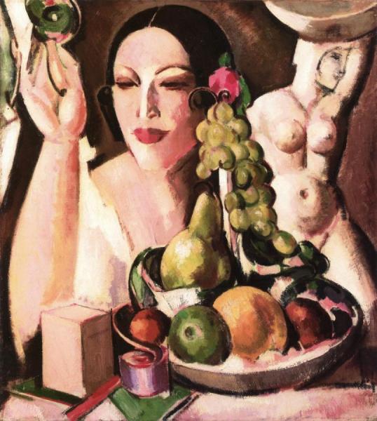 The Pink Box, A Portrait Of Margaret Morris by John Duncan Fergusson