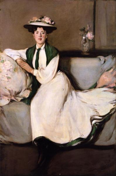 The White Dress: Portrait Of Jean by John Duncan Fergusson