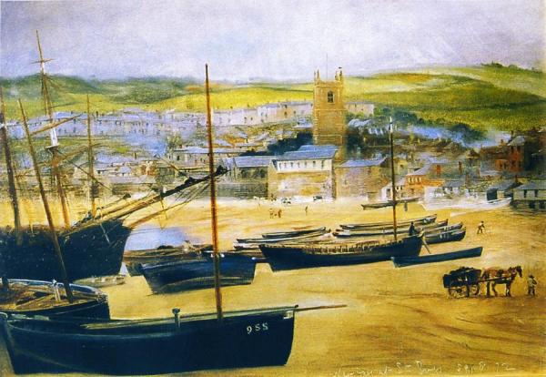 Net Day At St. Ives by John Edward Brett, A.r.a.