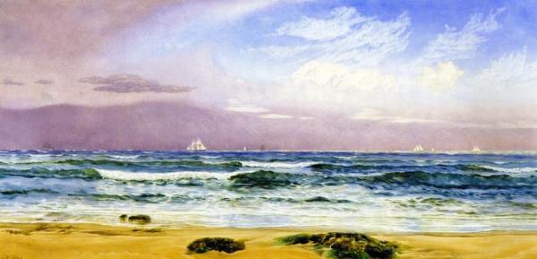 Shipping Off The Coast by John Edward Brett, A.r.a.