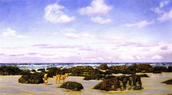 View On The Beach At St. Agnes by John Edward Brett, A.r.a.