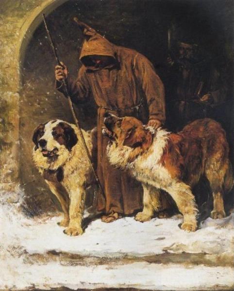 St. Bernards To The Rescue by John Emms Oil Painting Reproductions