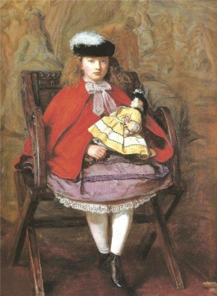 Girl With A Doll by John Everett Millais