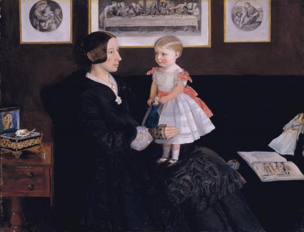 Mrs. James Wyatt, Jr. And Her Duaghter Sarah by John Everett Millais