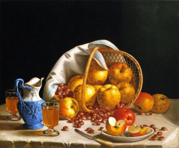Still Life With Yellow Apples by John F. Francis