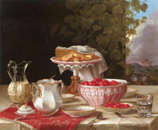 Strawberries And Cakes by John F. Francis Oil Painting Reproductions
