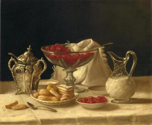 Strawberries, Cakes And Cream by John F. Francis