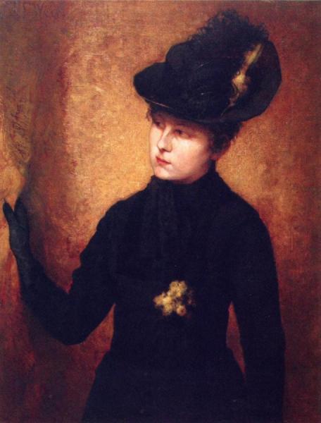 A Study In Black And Gold by John Ferguson Weir