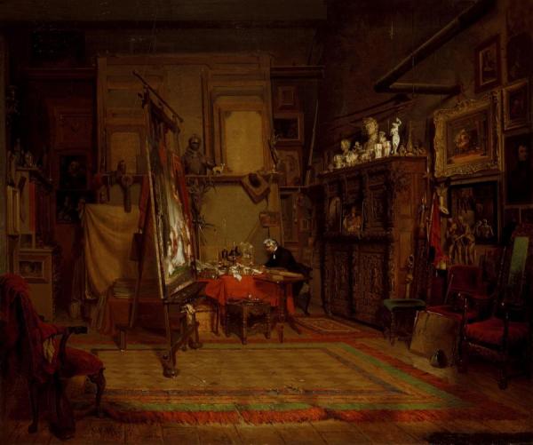 An Artist's Studio by John Ferguson Weir