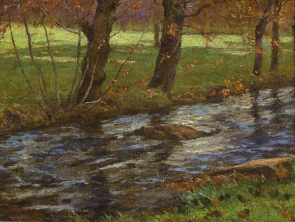 Autumn Brook by John Ferguson Weir Oil Painting Reproductions