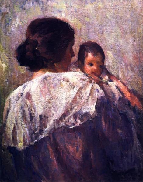 Artist's Wife And Child by John Folinsbee