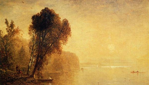 Autumn River Scene by John Frederick Kensett
