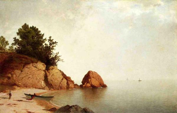 Beach At Newport by John Frederick Kensett