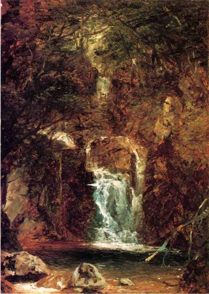 Cascade Near Lake George by John Frederick Kensett