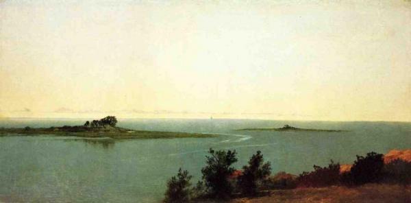 Fish Island From Kensetts Studio On Contentment Island by John Frederick Kensett