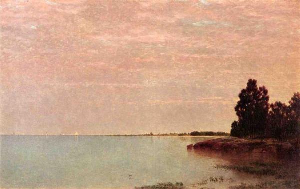 Long Neck Point From Contentment Island, Darien, Connecticut by John Frederick Kensett