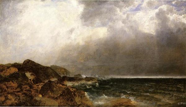 Point Of Rocks, Newport by John Frederick Kensett