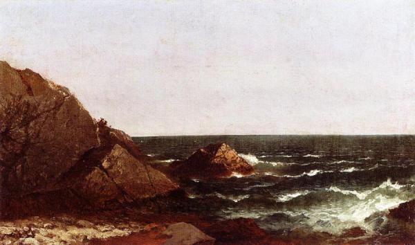Rocks At Newport by John Frederick Kensett