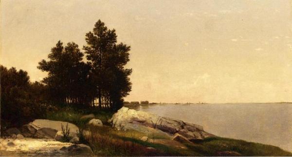 Study On Long Island Sound At Darien, Connectucut by John Frederick Kensett