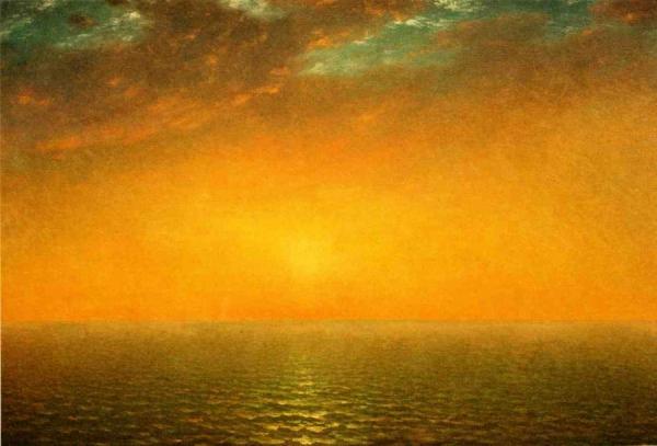 Sunset On The Sea by John Frederick Kensett Oil Painting Reproductions