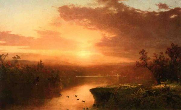 John Frederick Kensett Sunset Over Lake George