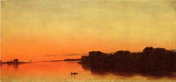 Twilight On The Sound, Darien, Connecticut by John Frederick Kensett