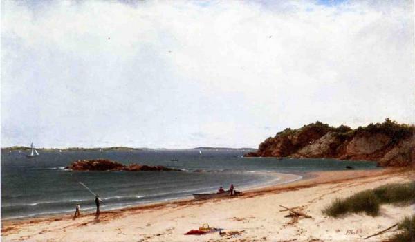 View Of The Beach At Beverly, Massachusetts by John Frederick Kensett