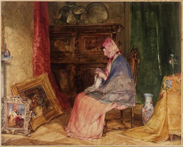 An Interior by John Frederick Lewis, Ra