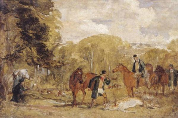 Sketch For Buck-shooting In Windsor Great Park by John Frederick Lewis, Ra