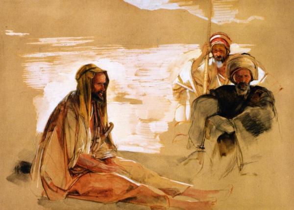 Study Of Three Arabs by John Frederick Lewis, Ra