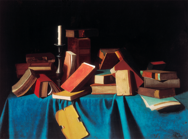 In The Library, 1894-1900 by John Frederick Peto