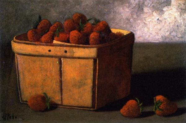 Basket Of Strawberries by John Frederick Peto