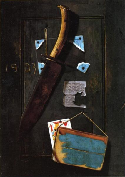 Hanging Knife And Jack Of Hearts by John Frederick Peto