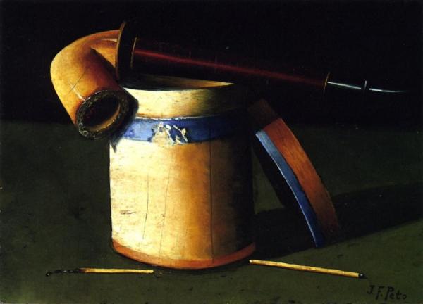 Still Life With A Pipe by John Frederick Peto