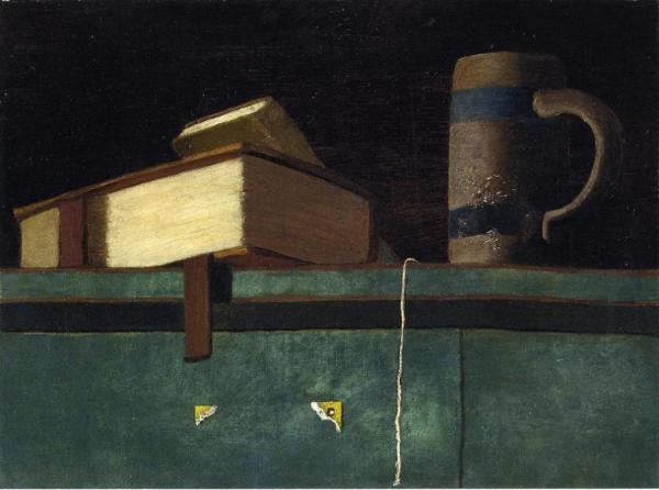 Still Life With Books And Mug by John Frederick Peto