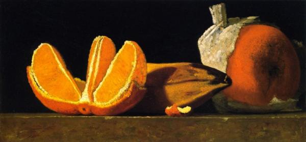 Still Life With Oranges And Banana by John Frederick Peto