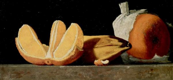 Sustenance, A Still Life With Oranges And A Banana by John Frederick Peto