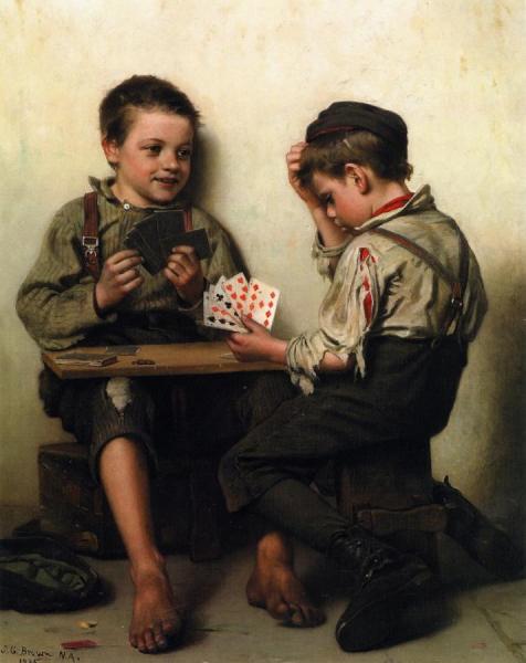 Bluffing by John George Brown