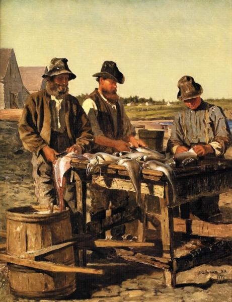 Cleaning The Catch by John George Brown