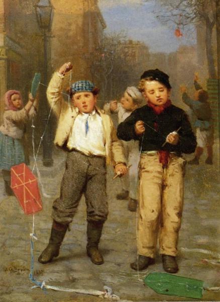 Flying Kites by John George Brown