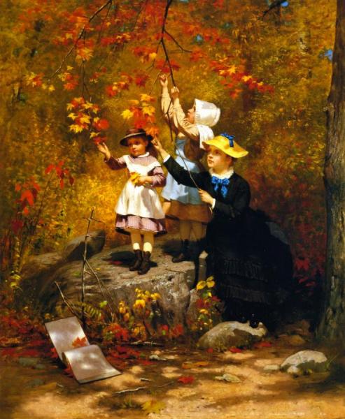 Gathering Autumn Leaves by John George Brown