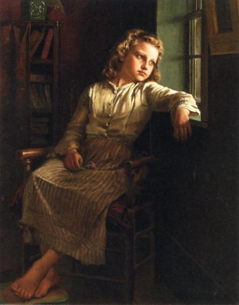 Girl At The Window by John George Brown